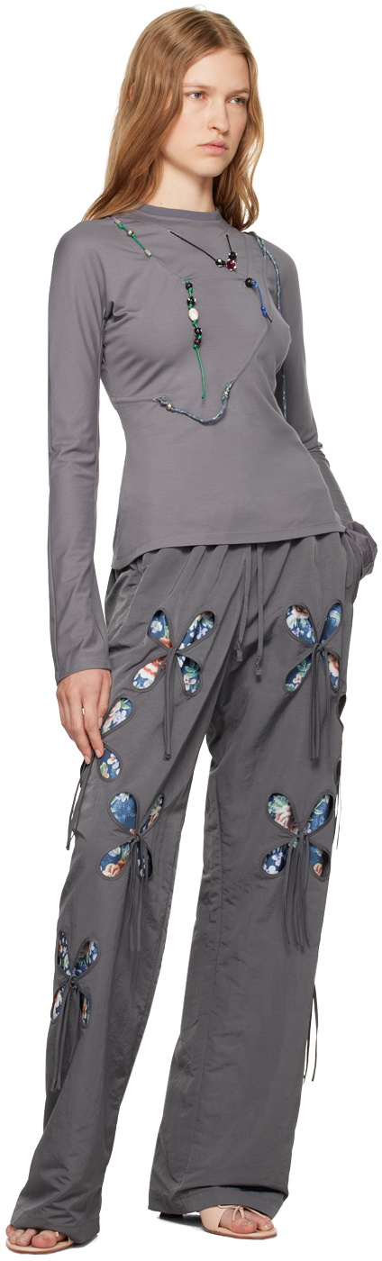 J.Kim Gray Petal Track Pants