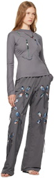 J.Kim Gray Petal Track Pants