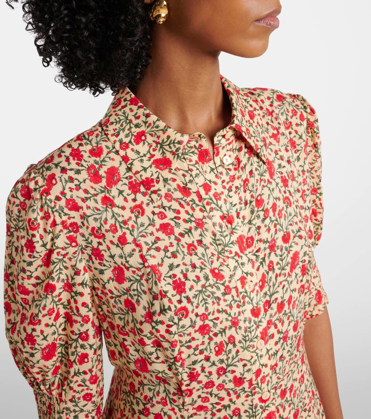 Rixo Bloom floral midi dress