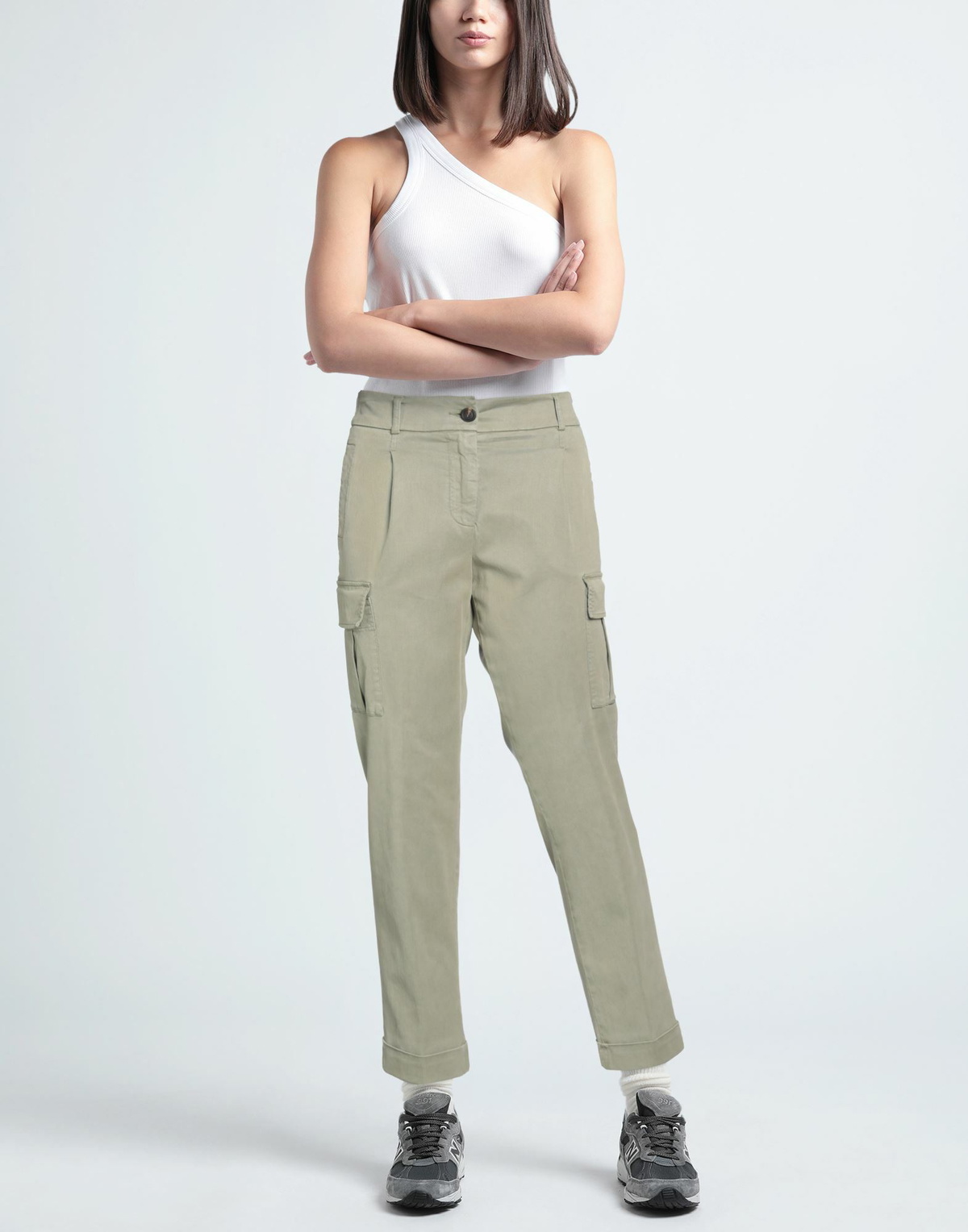Peserico Womens Pants in Sage green