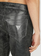 Guess USA - Cracked Leather Pants in Black