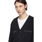 mastermind WORLD Navy Four-Pocket Cardigan