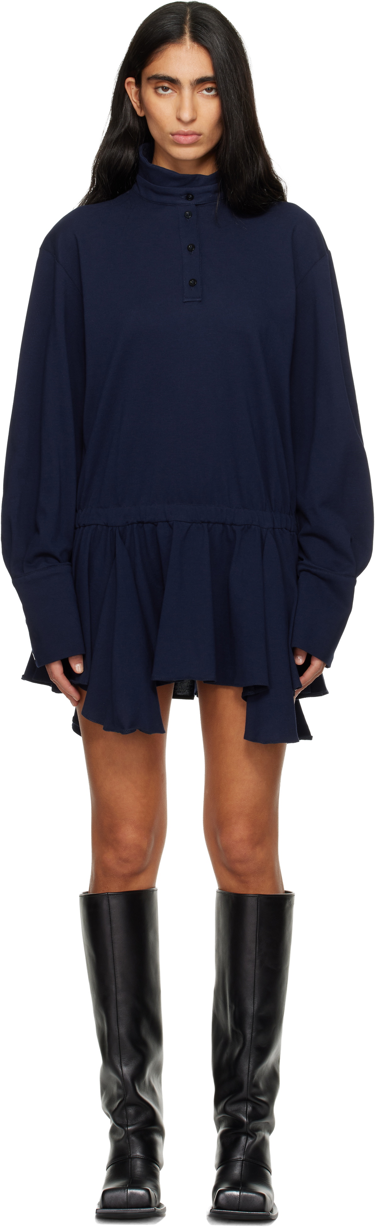 FIDAN NOVRUZOVA Navy Leni Polo Minidress