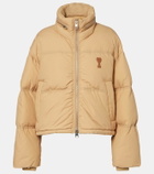 Ami Paris Ami De Cœur technical canvas down jacket
