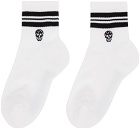 Alexander McQueen White Skull Sport Socks