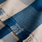 Pendleton Fringed Cotton Throw in Bock Plaid/Indigo 