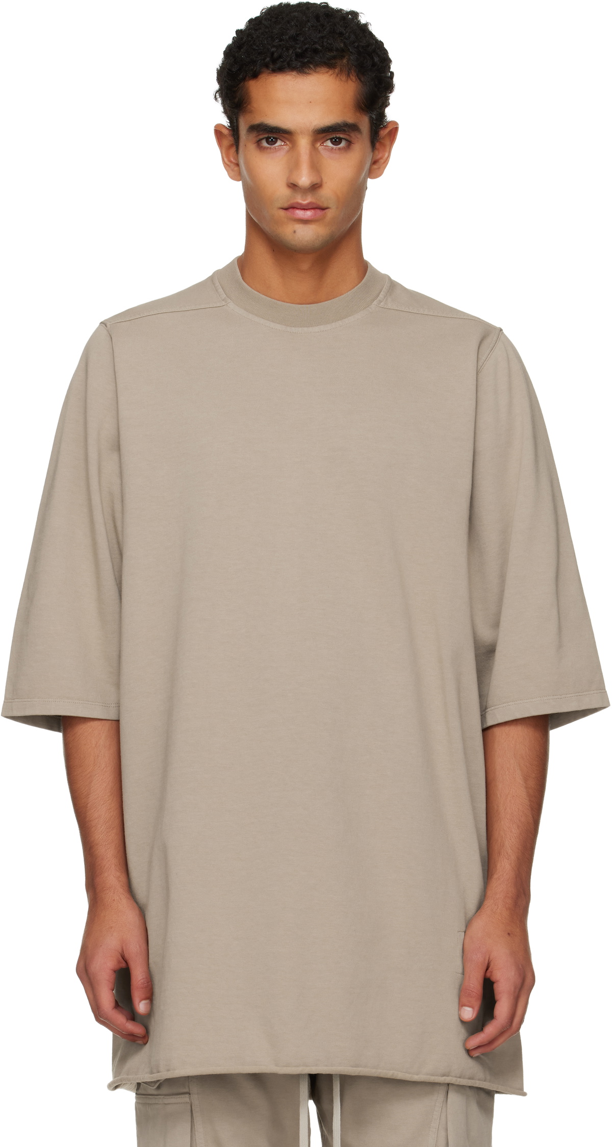 Rick Owens DRKSHDW Taupe Concordians Jumbo SS T-shirt Rick Owens