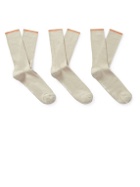 Hamilton And Hare - Three-Pack Everyday Ribbed Cotton-Blend Socks