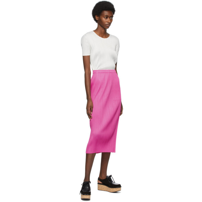 Pleats Please Issey Miyake Pink New Colorful Basics II Skirt