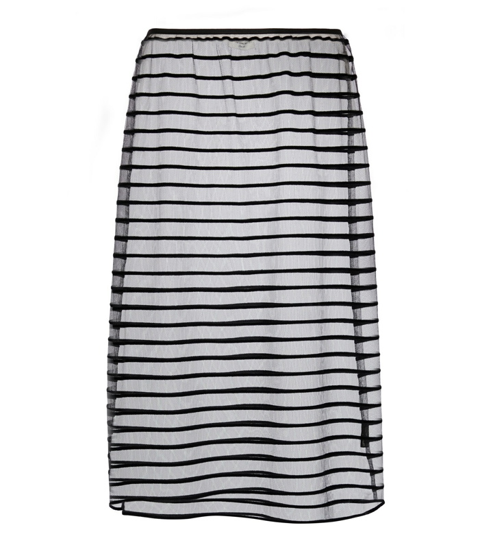 Photo: Dries Van Noten - High-rise striped tulle midi skirt