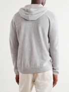 Eleventy - Ribbed Cashmere Zip-Up Hoodie - Gray