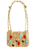 Rabanne Iconic 1969 Nano Embellished Disc Shoulder bag - Gold - One Size