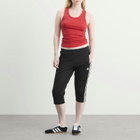 Adidas Women's Adicolor 3-Stripes Capri Track Pant in Black/White