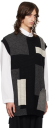 YOHJI YAMAMOTO Black Intarsia Vest