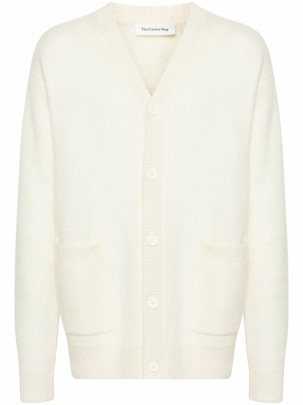 The Frankie Shop Neutral Lucas V-Neck Cardigan
