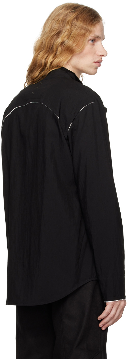 CARNET-ARCHIVE Black Skin-Off Zip-Up Jacket