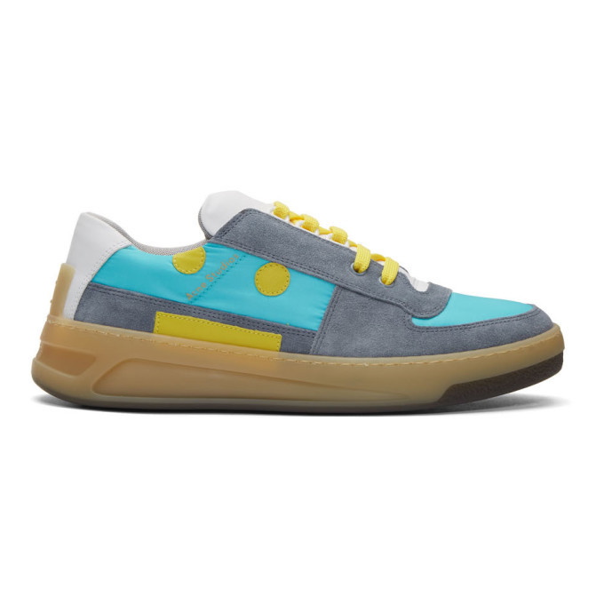 Photo: Acne Studios Blue and Turquoise Perey Lace Up Sneakers