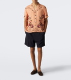 Bode Bronco printed silk baseball shirt
