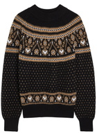 Khaite Guy Fair Isle Cashmere Jumper Black