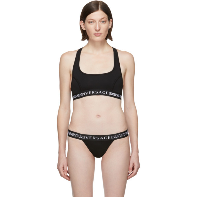 Photo: Versace Underwear Black Logo Band Bra