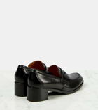 The Row Vera leather loafer pumps