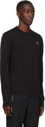 PS by Paul Smith Black Cotton Zebra Logo Sweater