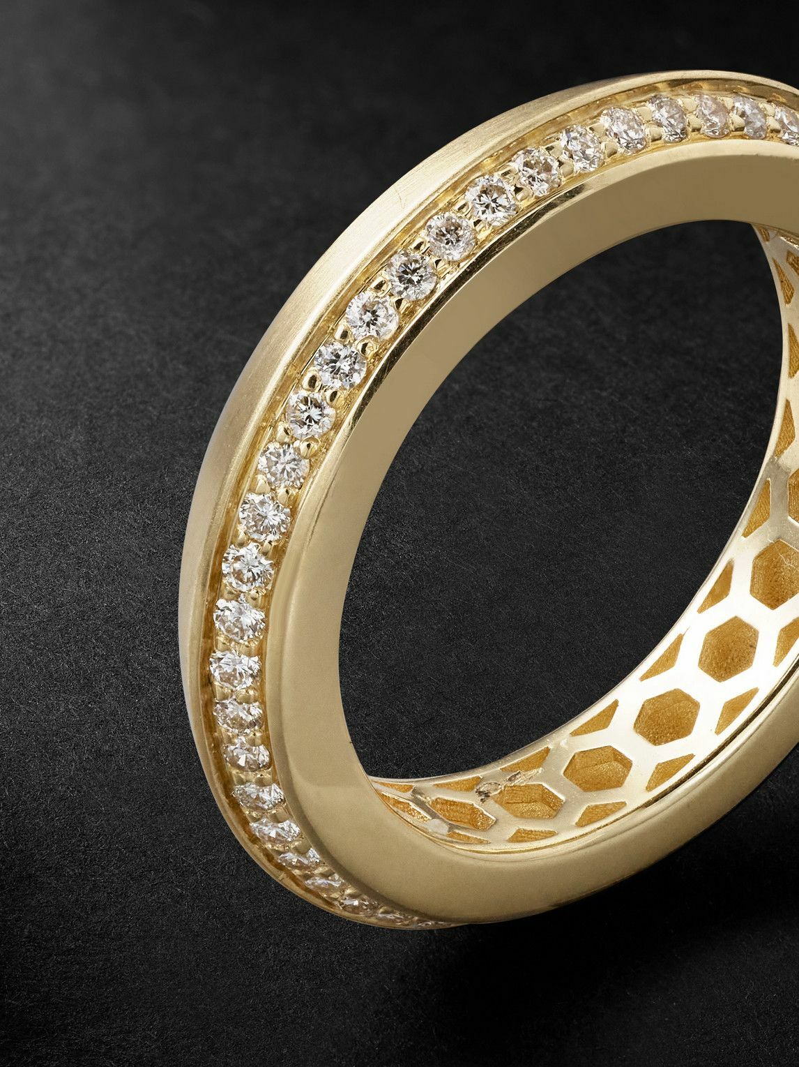 Jacquie Aiche - Knife Edge 14-Karat Gold Diamond Ring - Gold