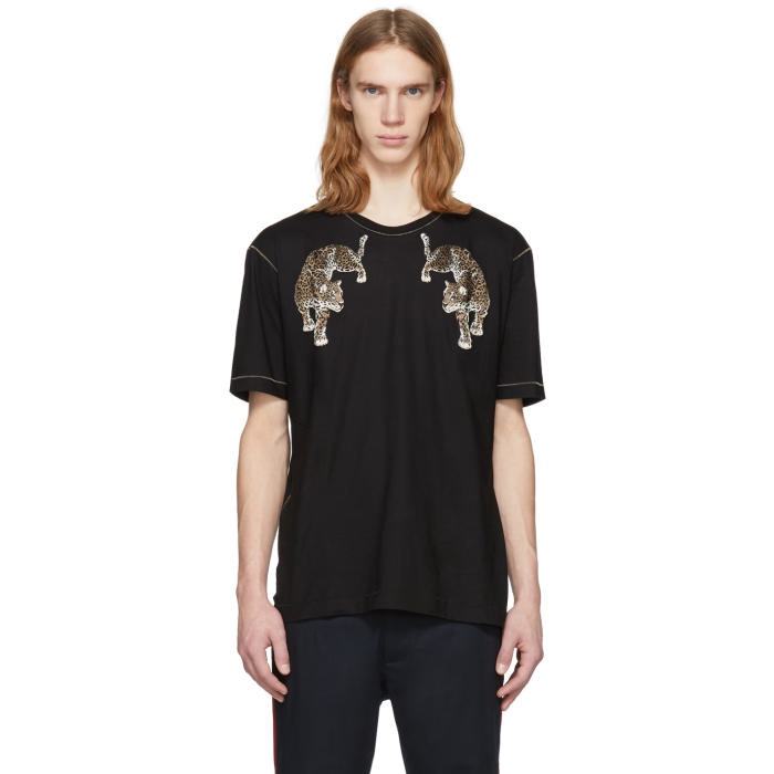 Photo: Dolce and Gabbana Black Leopard T-Shirt 