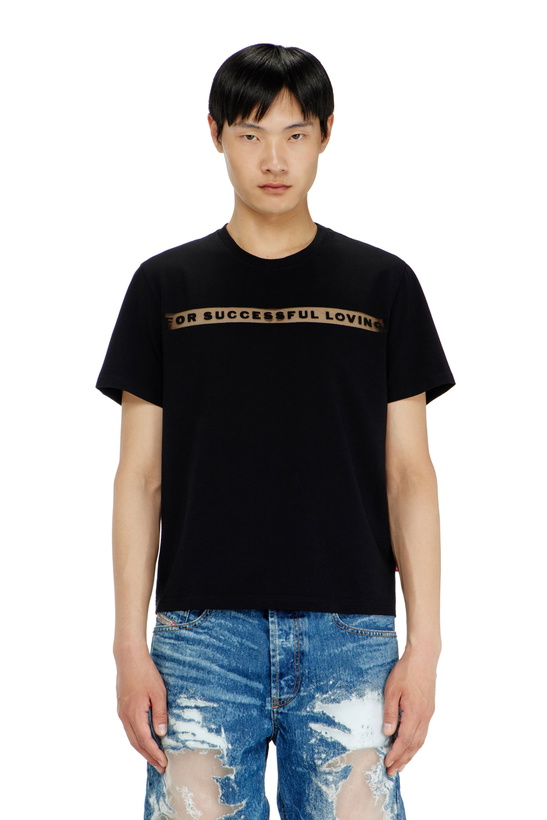 Photo: Diesel T-shirt with For Successful Loving logo - T-Shirts - Unisex - Black