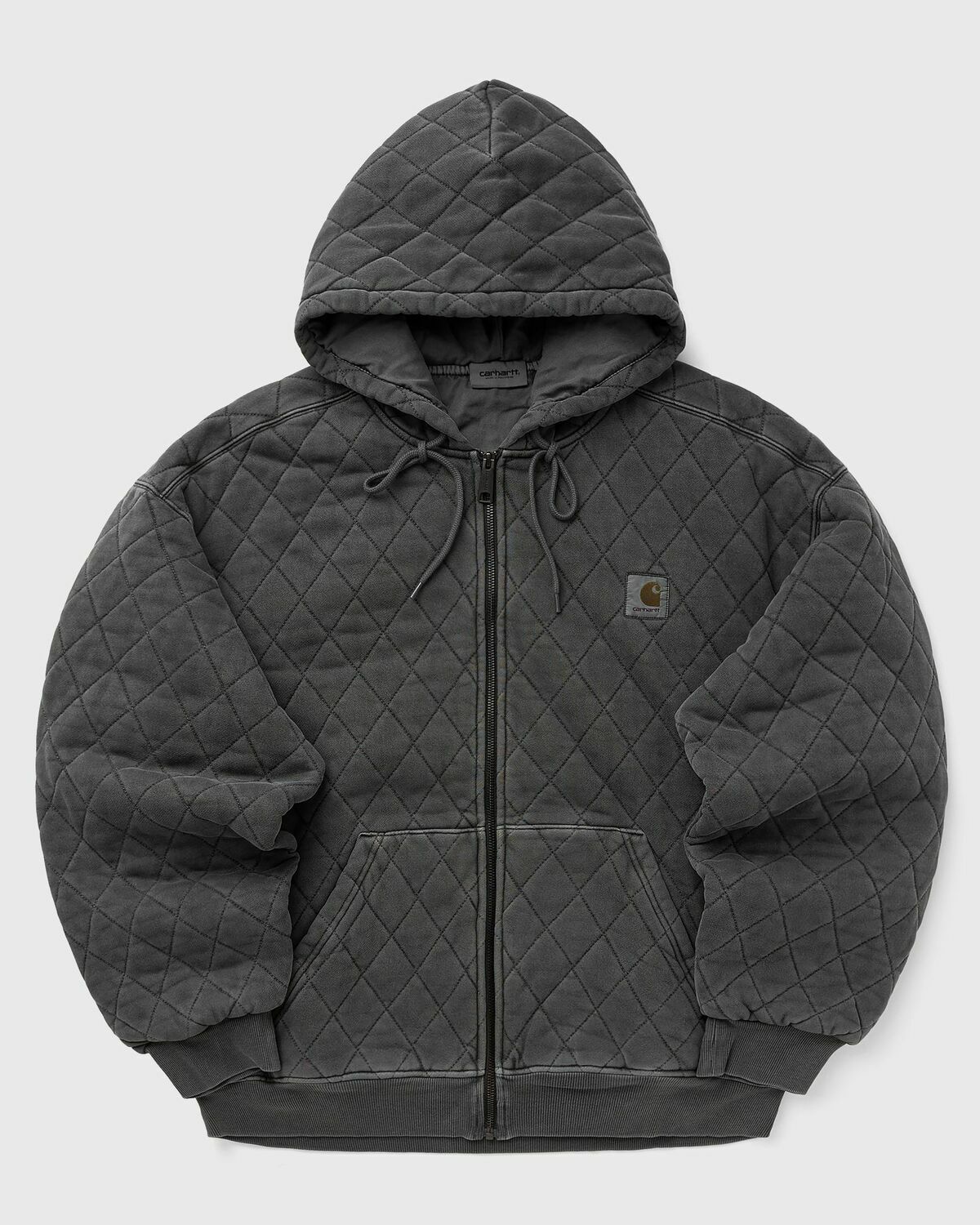 ジャケット・アウター Carhartt WIP VISTA SWEAT BOMBER Carhartt WIP Hooded Vista Quilted Sweat Jacket Black Mens Bomber