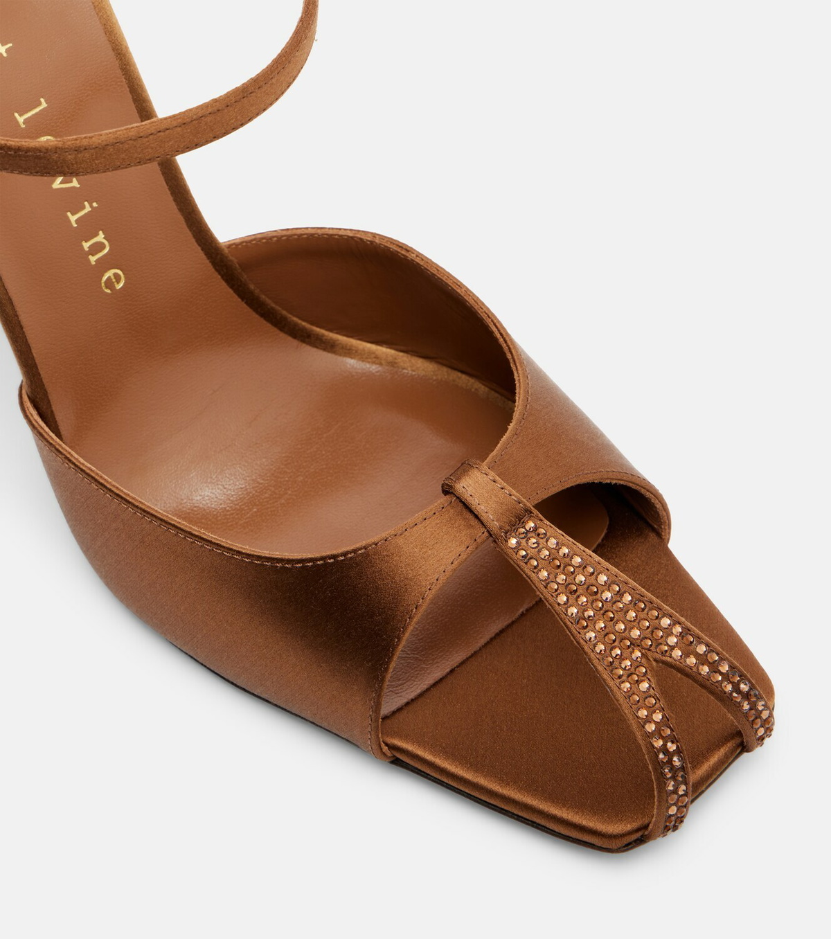 Herbert Levine Hidden Gem embellished satin mules