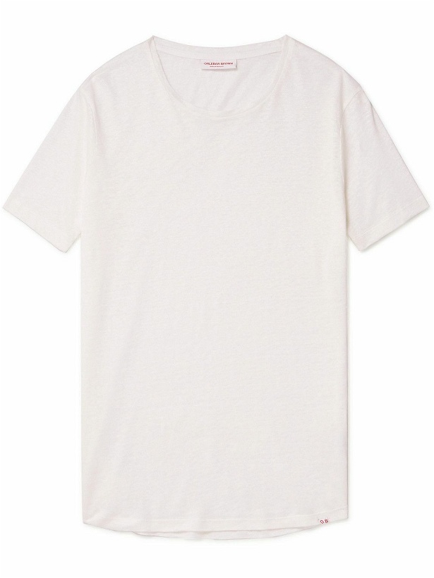Photo: Orlebar Brown - Open-Knit Linen T-Shirt - White