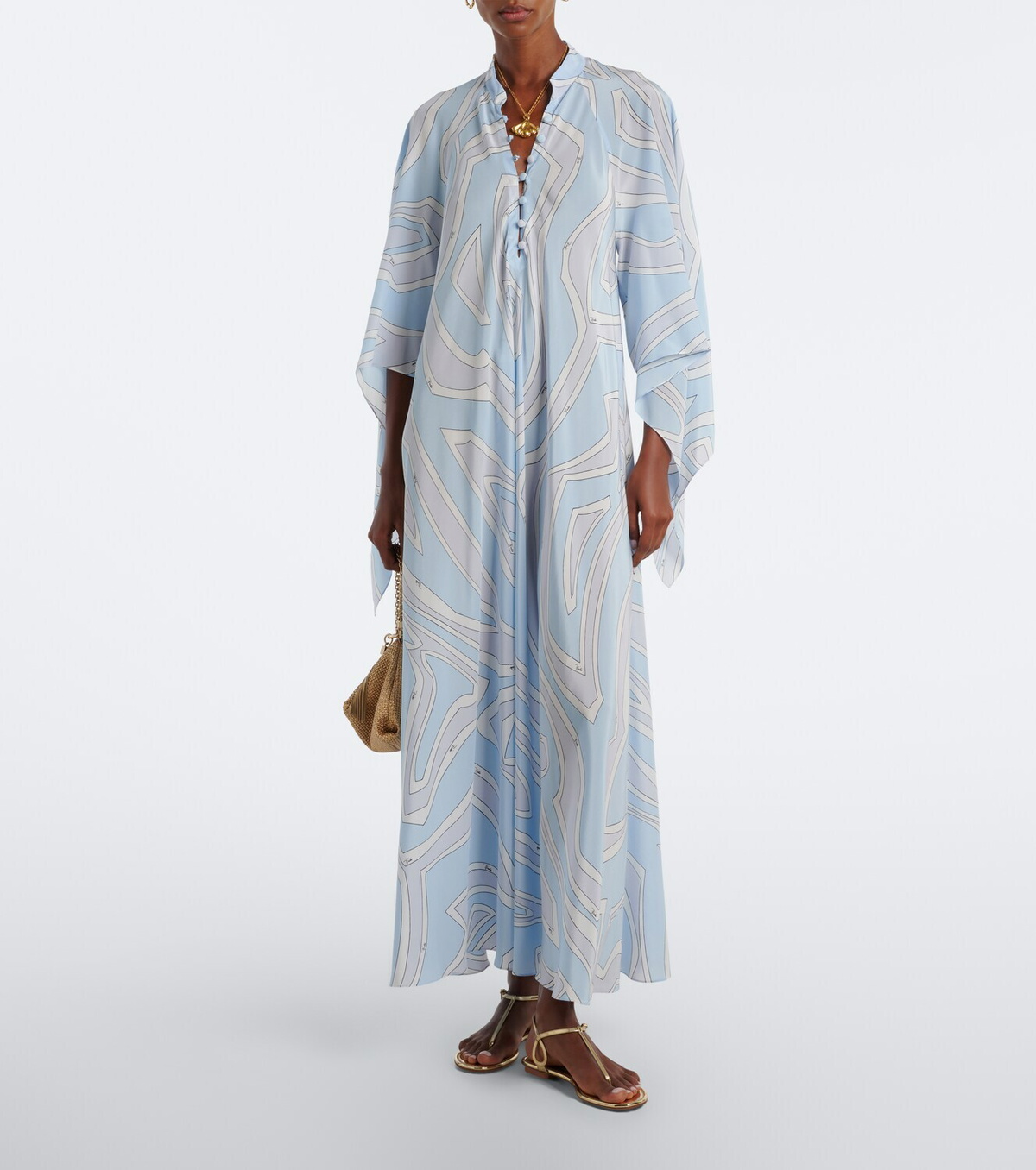 Pucci Labirinto silk crêpe de chine kaftan