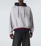Balenciaga Logo layered cotton jersey hoodie