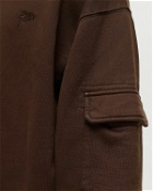 Patta Basic Pigment Dye Boxy Crewneck Sweater Brown - Mens - Hoodies