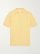 Boglioli - Ribbed Linen and Cotton-Blend Polo Shirt - Yellow
