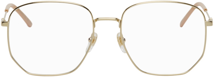 Photo: Gucci Gold Rounded Square Glasses