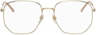 Gucci Gold Rounded Square Glasses
