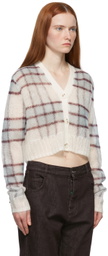 Acne Studios Check Mohair Cropped Cardigan