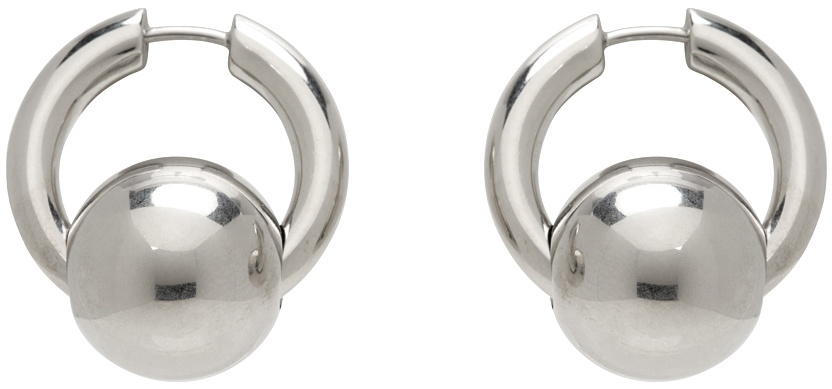 Balenciaga Bb Drop Earrings in Metallic  Lyst