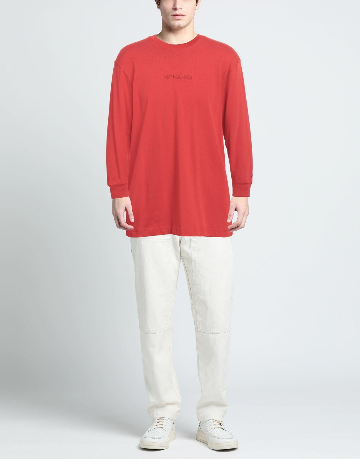 Jordan Mens T-shirt in Tomato red