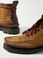 Yuketen - Angler Leather-Trimmed Suede Ankle Boots - Brown