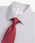Brooks Brothers Men's Madison Relaxed-Fit Dress Shirt, Non-Iron Grid Check | Burgundy