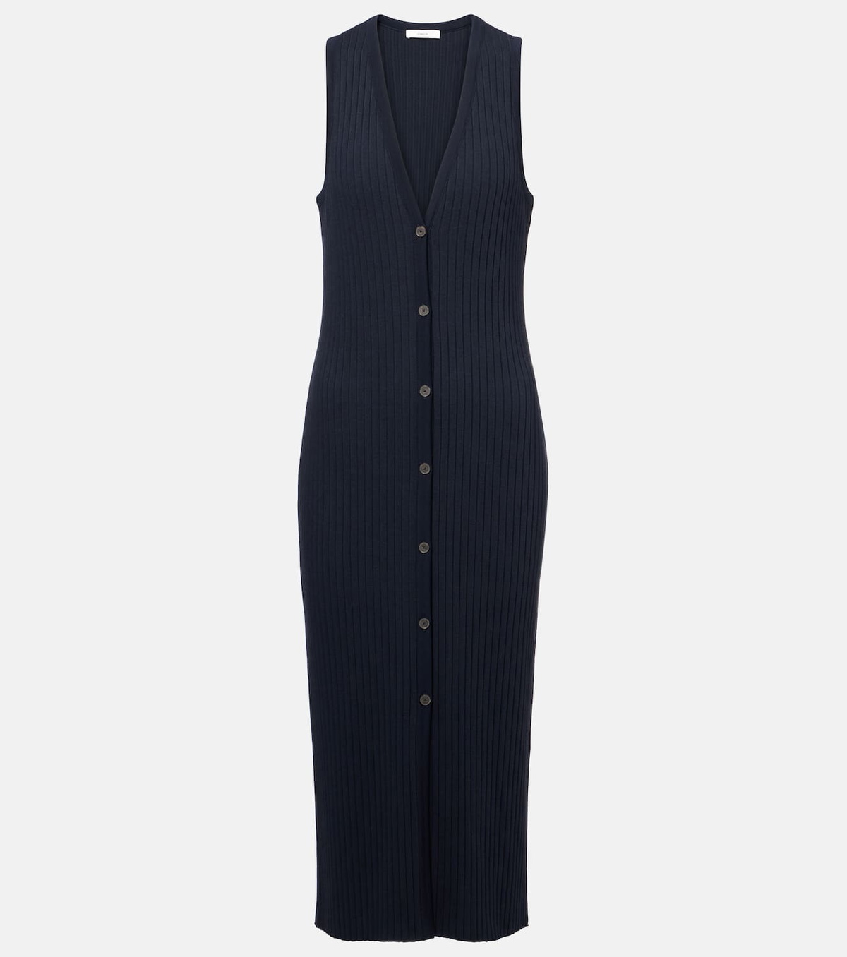 Vince Ribbed-knit midi dress