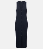 Vince Ribbed-knit midi dress
