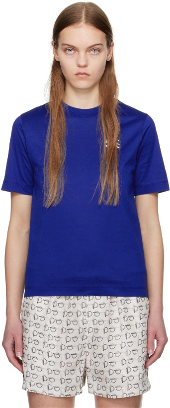 Photo: Burberry Blue Embroidered T-Shirt