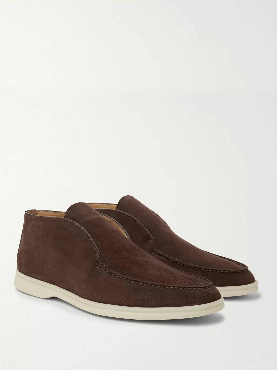 Loro Piana - Open Walk Suede Boots - Brown Loro Piana