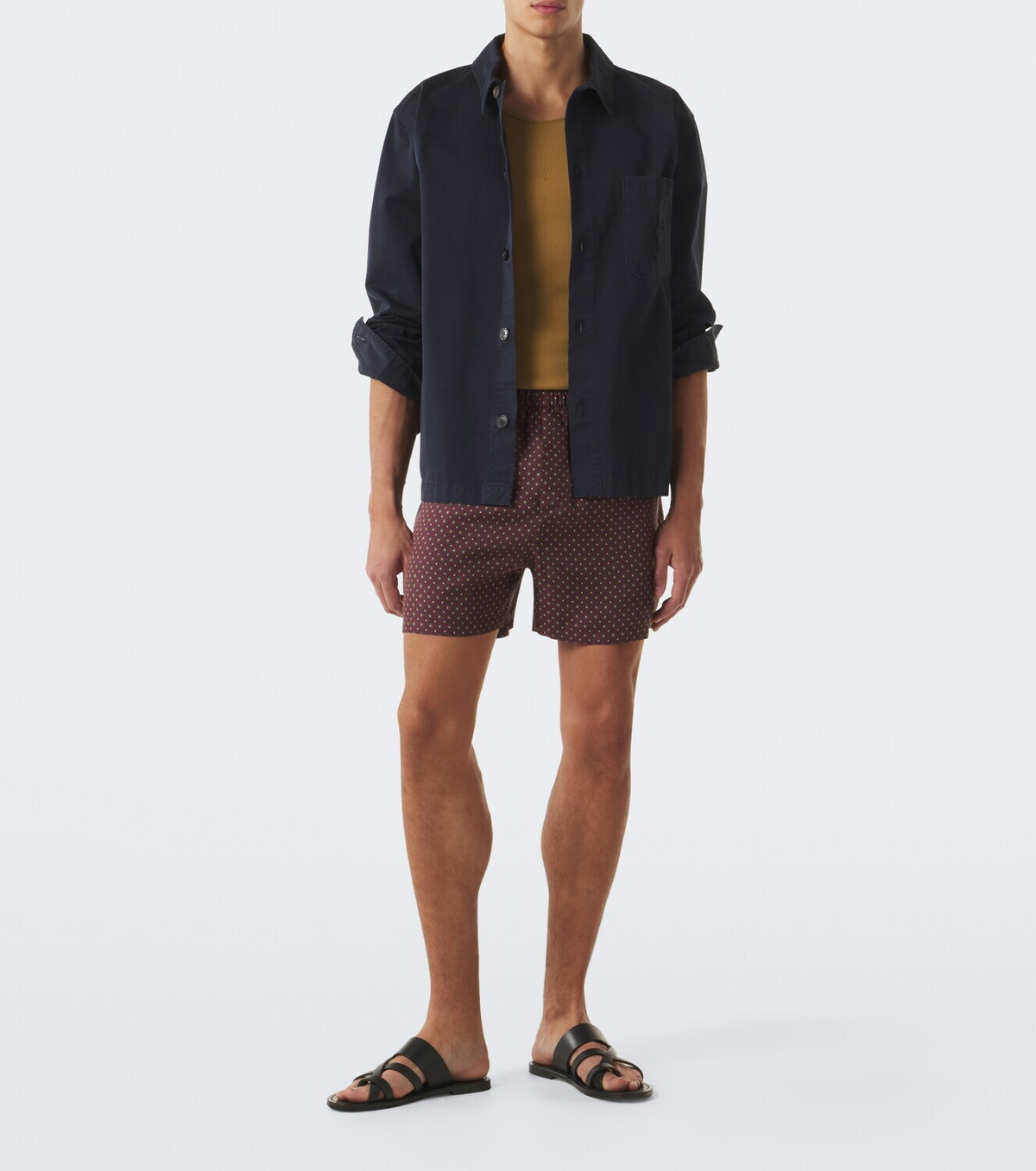 Saint Laurent Printed silk shorts
