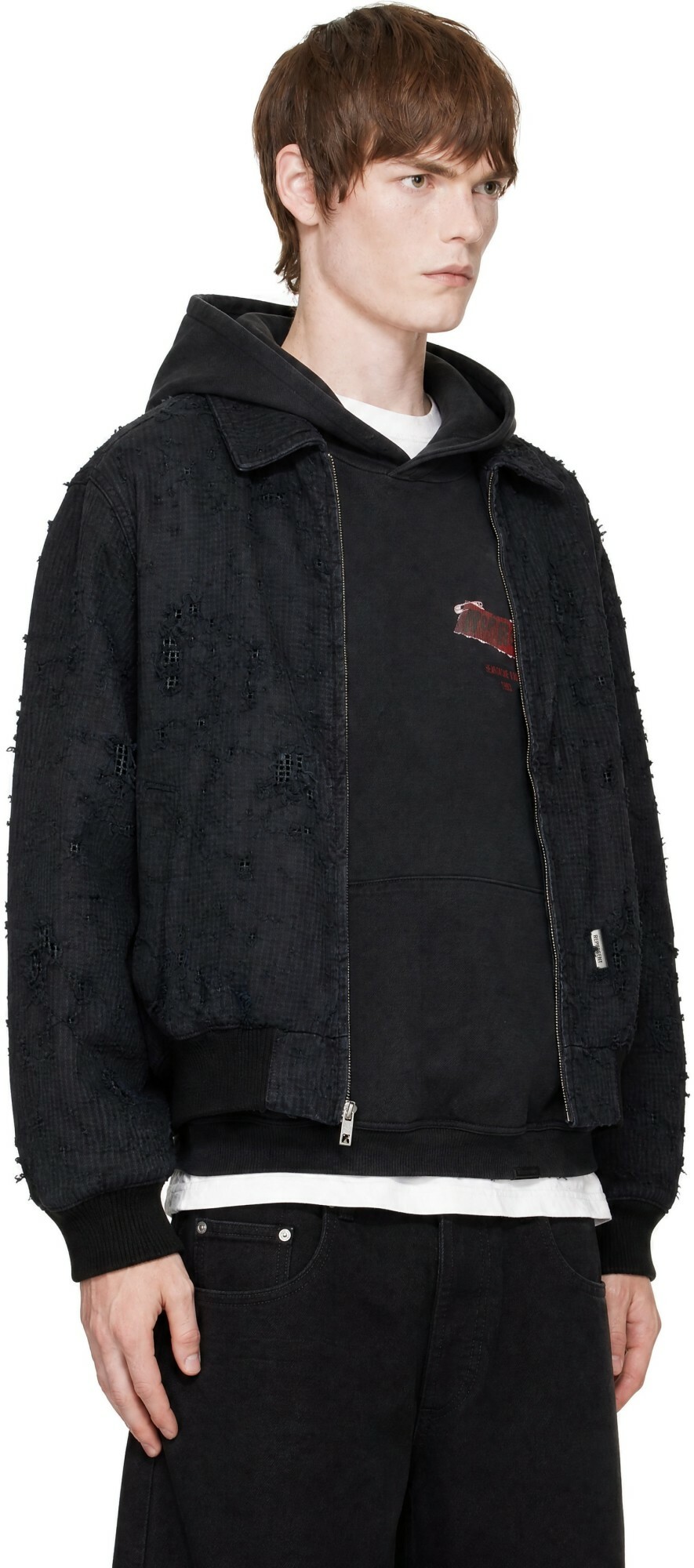 Represent Black 'Anarchy' Denim Jacket