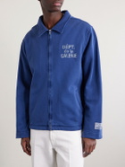 Gallery Dept. - Montecito Logo-Print Cotton-Jersey Jacket - Blue